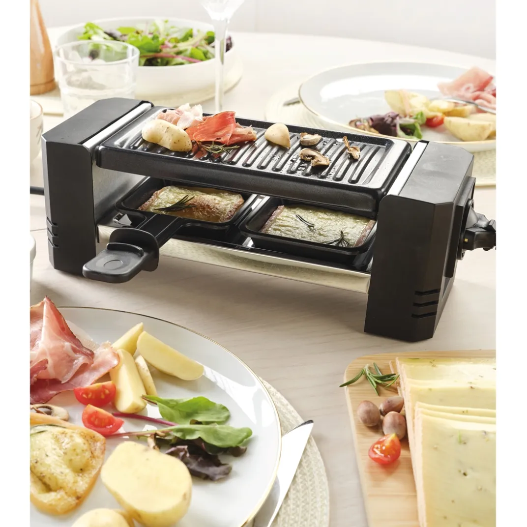 Petit Électroménager|Tempsl Appareil à raclette duo ou plusieurs connectables