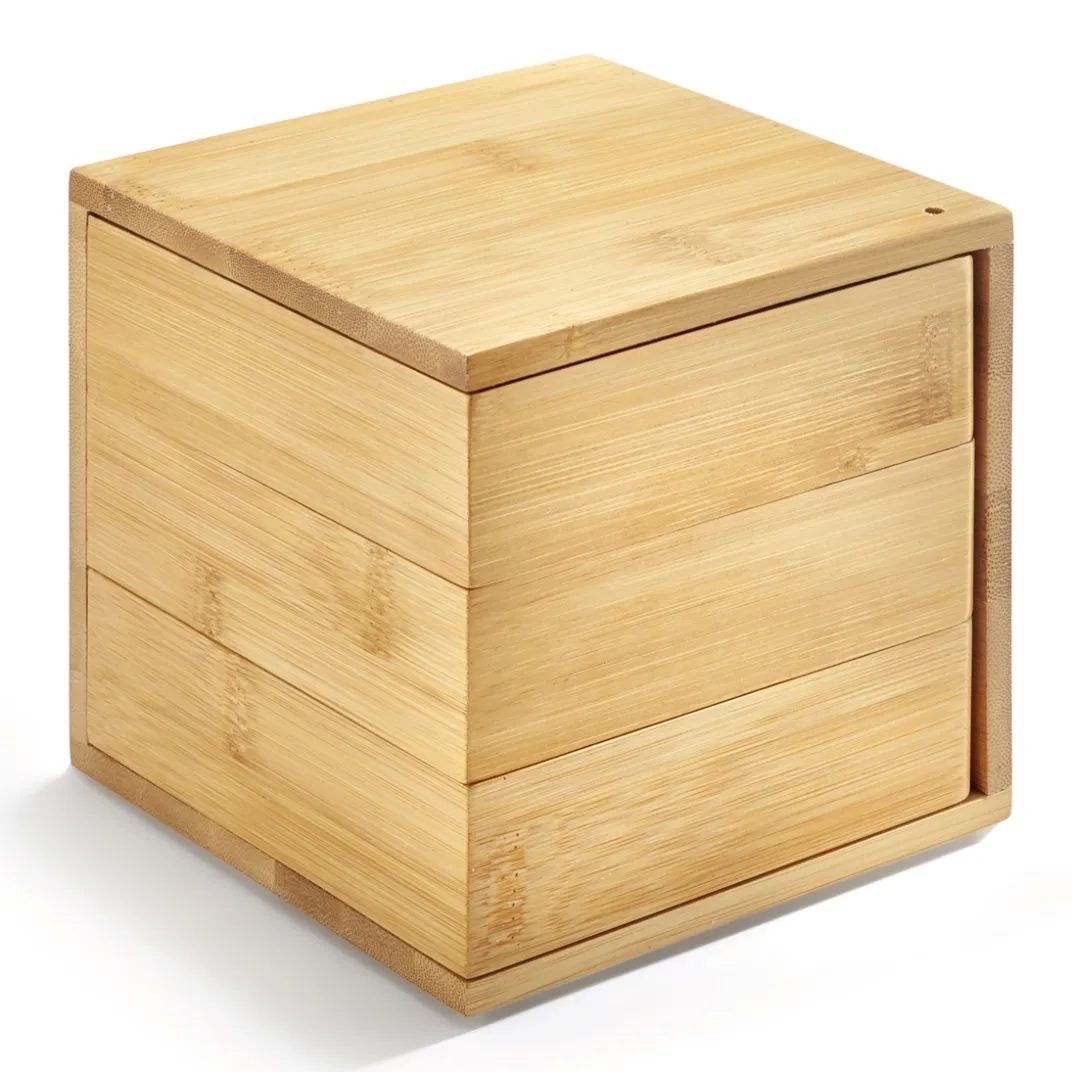 Idées Cadeaux Noël|Accessoires Bureau|Tempsl Bloc vide poches bambou