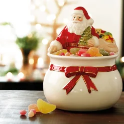 Décorations Intérieures Noël|Table De Noël|Tempsl Bol à bonbons Père Noël