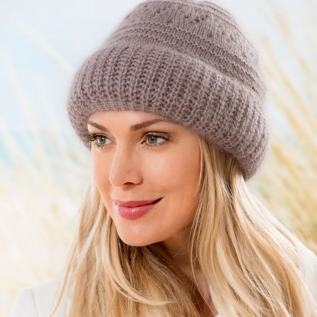 Sacs, Bijoux Et Accessoires|Tempsl Bonnet angora "Calantha" marron glacé