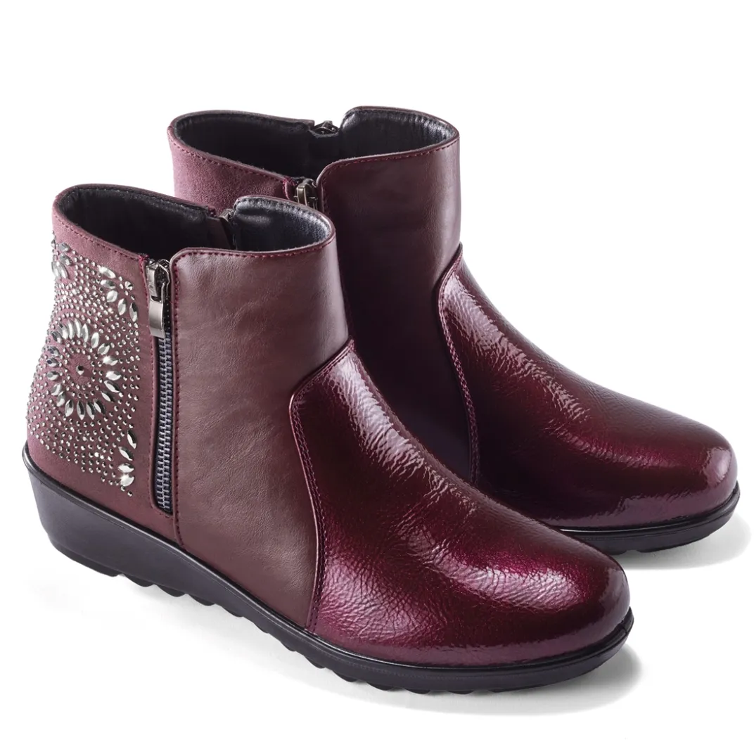 Chaussures, Chaussons Et Accessoires|Tempsl Boots fantaisie - Barbara Rouge - taille 38
