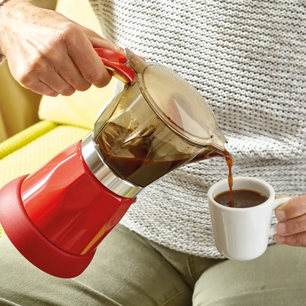 Petit Électroménager|Accessoires Petit-Déjeuner|Tempsl Cafetière italienne électrique rouge