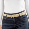 Sacs, Bijoux Et Accessoires|Tempsl Ceinture tressée dorée