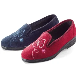 Chaussures, Chaussons Et Accessoires|Tempsl Chaussons Butterfly marine ou rouge