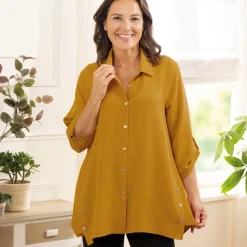 Vêtements|Tempsl Chemise ample moutarde