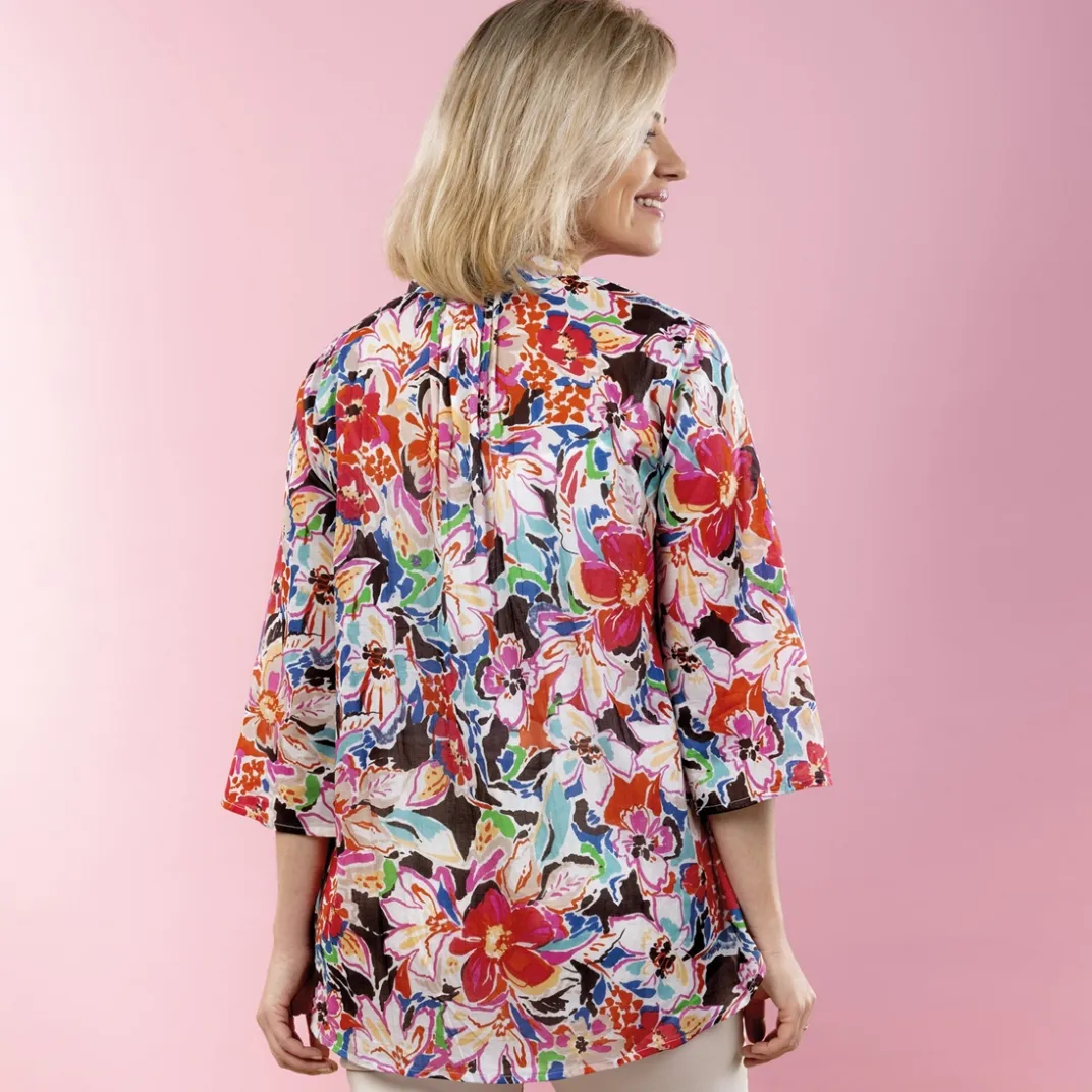 Vêtements|Tempsl Chemisier long imprimé fleuri