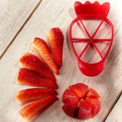 Accessoires Pâtisserie Et Confiture|Ustensiles De Cuisine Malins|Tempsl Coupe-fraises 3 en 1