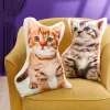 Décorations|Tempsl Coussin forme chaton Roux