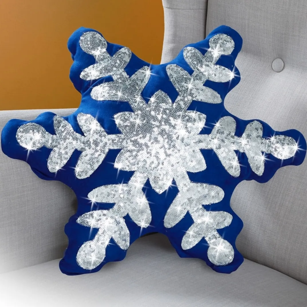 Décorations Intérieures Noël|Décorations|Tempsl Coussin forme de flocon