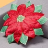 Décorations Intérieures Noël|Décorations|Tempsl Coussin rond fleur poinsettia