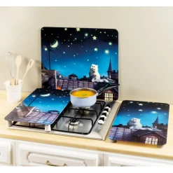 Organisation Et Entretien|Décorations Cuisine|Tempsl Couvre plaques Moon cat ou Lot de 2