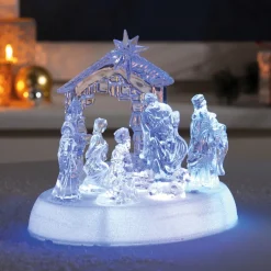 Décorations Intérieures Noël|Décorations|Tempsl Crèche lumineuse musicale