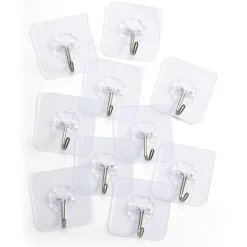 Organisation Et Entretien|Salle De Bain Et Hygiène|Tempsl 10 crochets acier inoxydable
