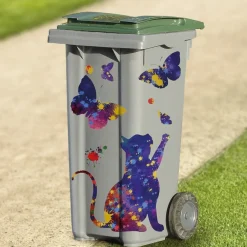 Décorations Jardin Et Extérieur|Tempsl Décoration poubelles chat