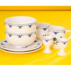 Idées Cadeaux Noël|Accessoires Petit-Déjeuner|Tempsl Ensemble petit déjeuner bleu