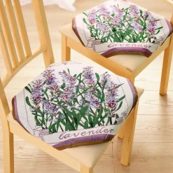 Décorations|Tempsl 2 galettes de chaise lavande