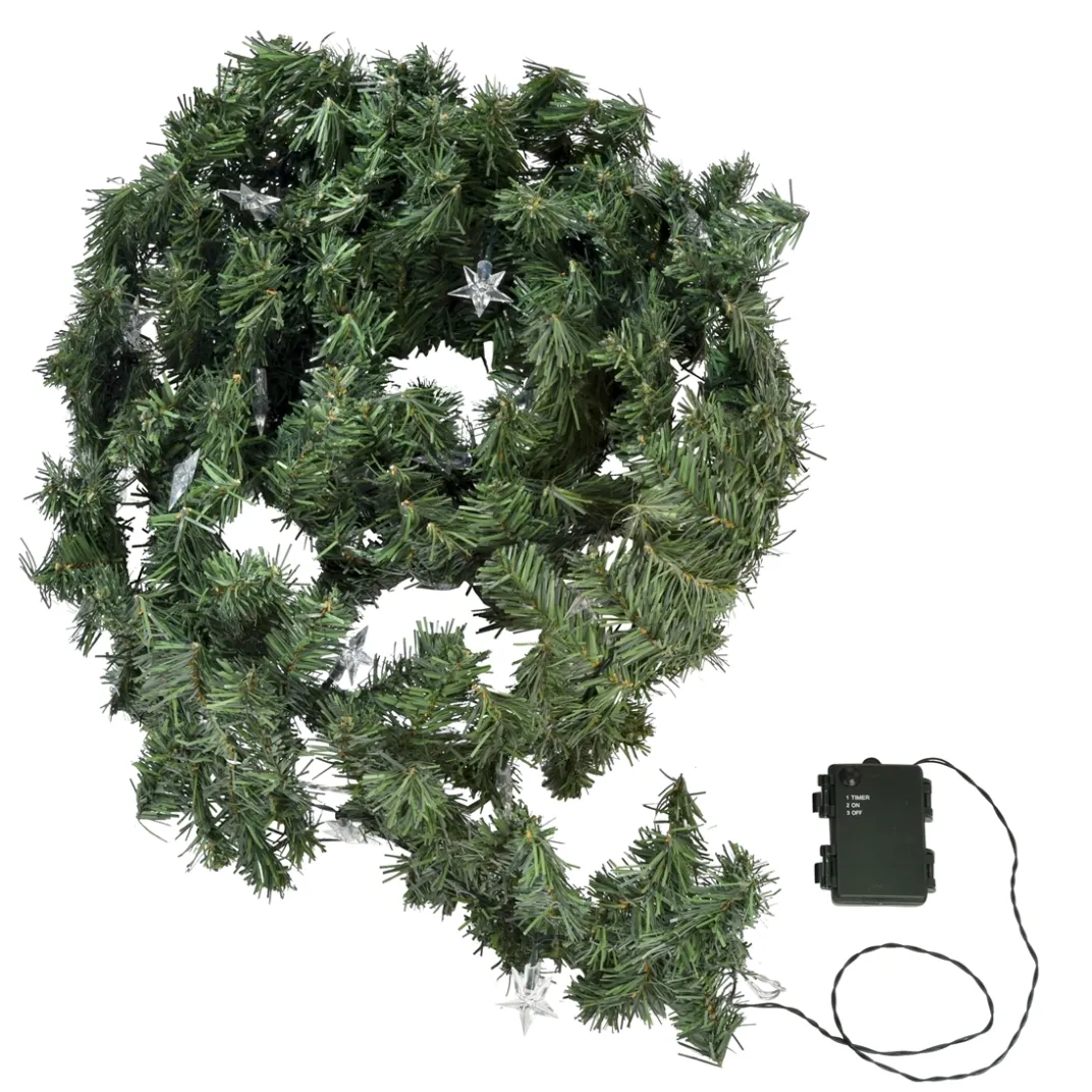 Décorations Intérieures Noël|Décorations|Tempsl Guirlande sapin étoilée lumineuse