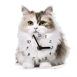 Décorations|Tempsl Horloge chat blanc