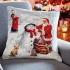 Décorations Intérieures Noël|Décorations|Tempsl Housse coussin Noël vintage