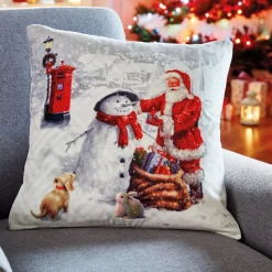 Décorations Intérieures Noël|Décorations|Tempsl Housse coussin Noël vintage