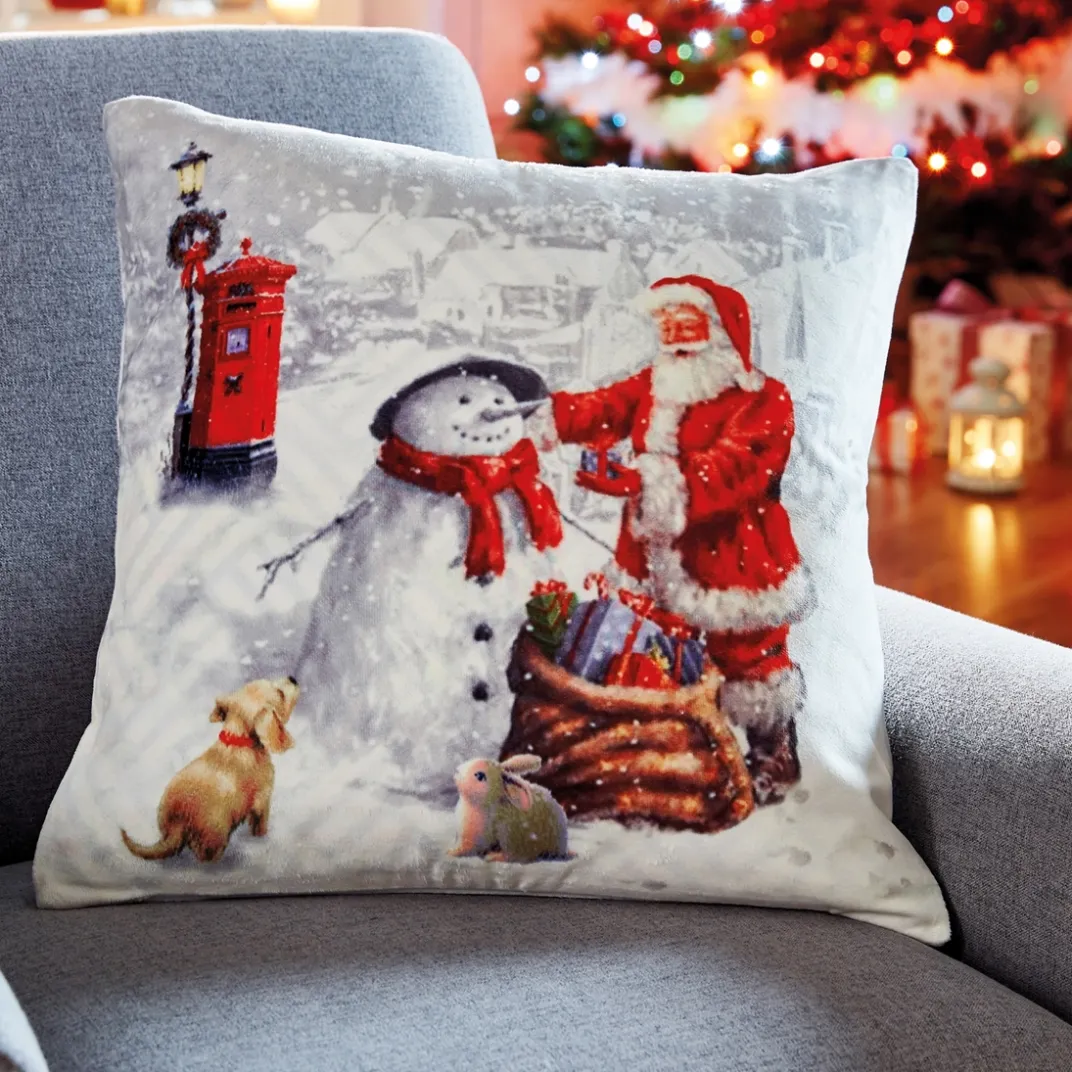 Décorations Intérieures Noël|Décorations|Tempsl Housse coussin Noël vintage