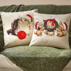 Décorations Intérieures Noël|Décorations|Tempsl Housse de coussins Noël