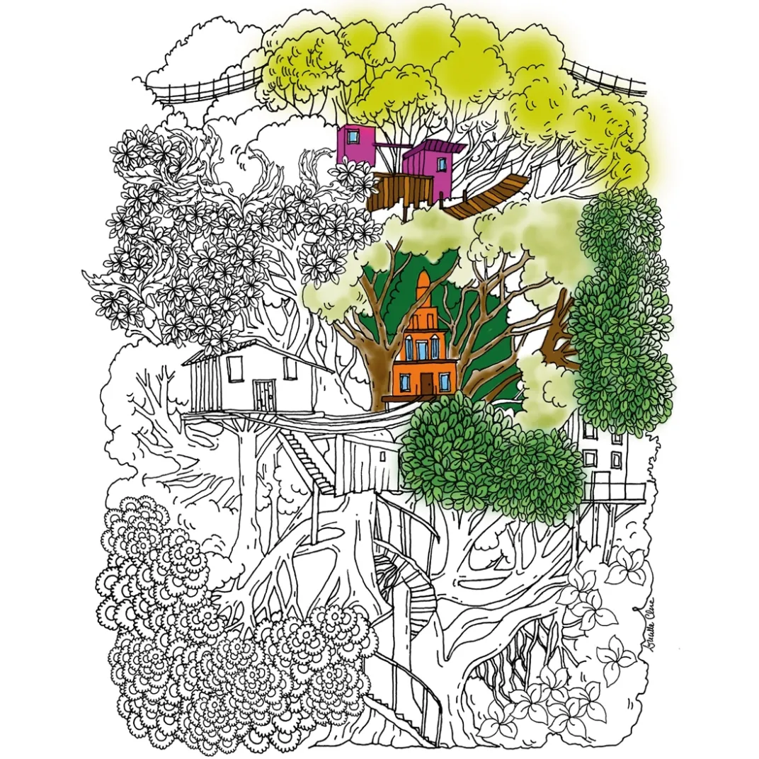 Loisirs Créatifs|Tempsl 20 illustrations à colorier - Villes sauvages