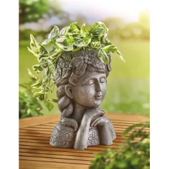 Décorations Jardin Et Extérieur|Tempsl Jeune fille porte plante