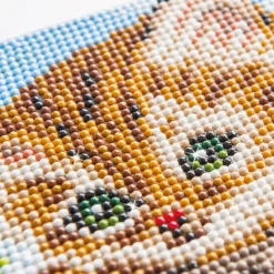 Idées Cadeaux Noël|Loisirs Créatifs|Tempsl Kit broderie diamant pré-encadré "Chaton dans l'arbre"