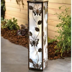 Décorations Jardin Et Extérieur|Tempsl Lampe de sol papillons solaire