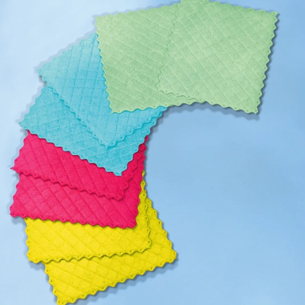 Matériels De Nettoyage|Tempsl Lot de 8 carrés microfibre