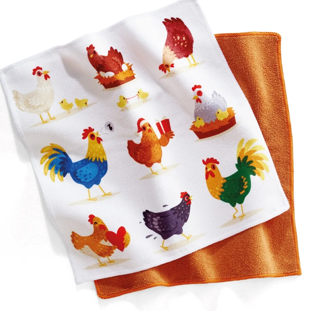 Matériels De Nettoyage|Tempsl Lot de 6 chiffons microfibres poulettes