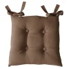 Décorations|Tempsl Lot de 2 galettes de chaise carrées Marron