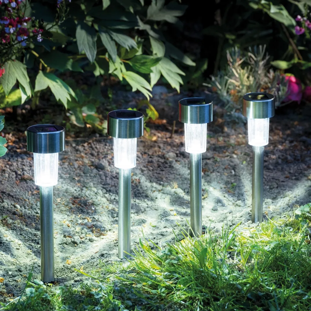 Décorations Jardin Et Extérieur|Tempsl Lot de 10 lampes solaires Blanches