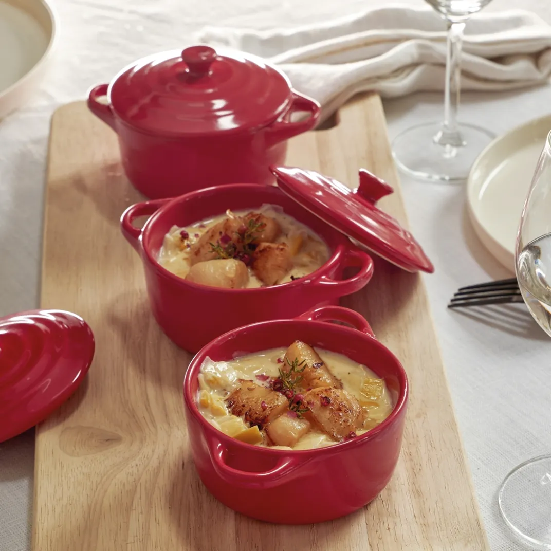 Idées Cadeaux Noël|Cuisson Et Accessoires|Tempsl Lot de 4 mini-cocottes Pradel France ®