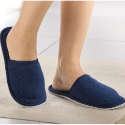 Salle De Bain Et Hygiène|Tempsl Lot de 2 paires de chaussons bain Bleu + Blanc - taille 38/39