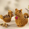 Idées Cadeaux Noël|Décorations Cuisine|Tempsl Lot de 2 paniers écureuils