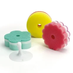Organisation Et Entretien|Balais, Aspirateurs, Éponges Et Brosses|Tempsl Lot de 3 éponges avec support
