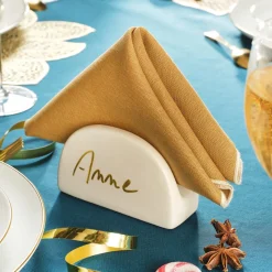 Table De Noël|Art De La Table|Tempsl Lot de 4 porte-serviettes