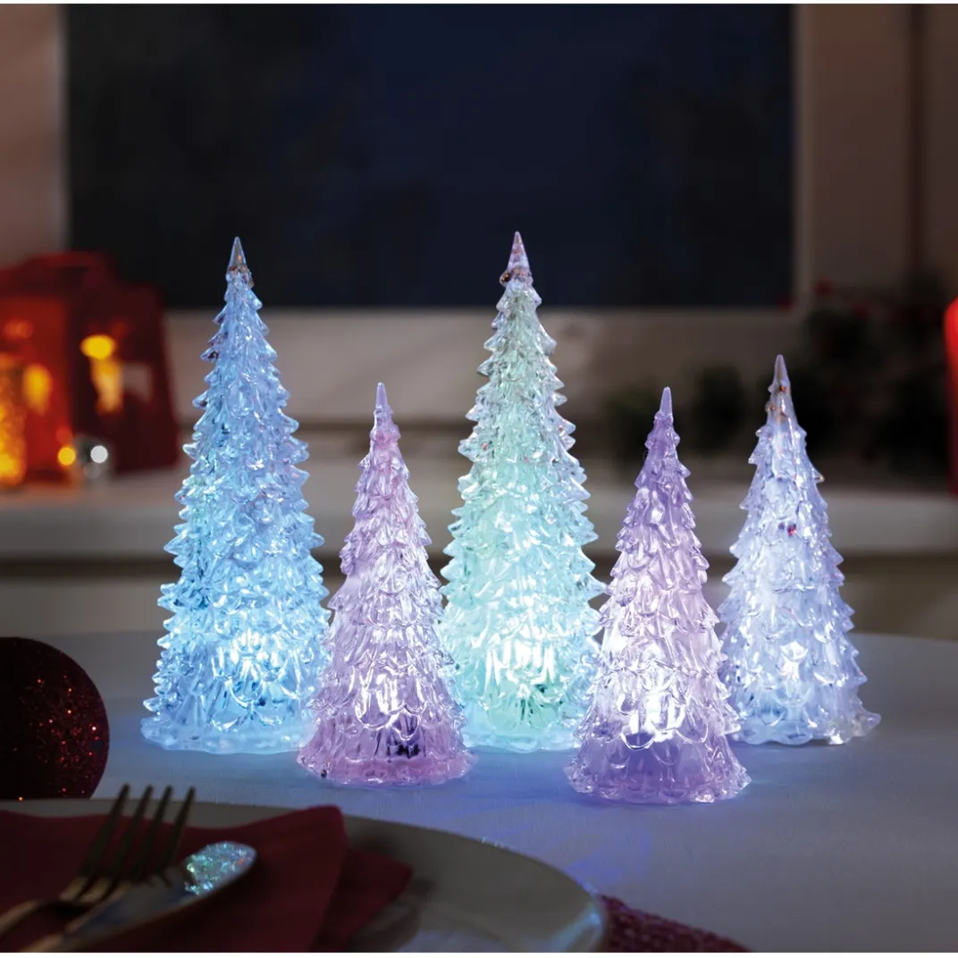 Décorations Intérieures Noël|Décorations|Tempsl Lot de 5 sapins LED
