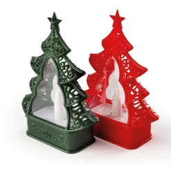 Décorations|Tempsl Lot de 2 sapins LED (rouge + vert)