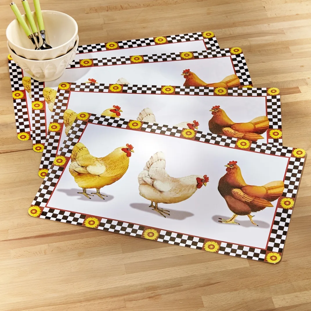 Art De La Table|Tempsl Lot de 4 sets de table basse-cour