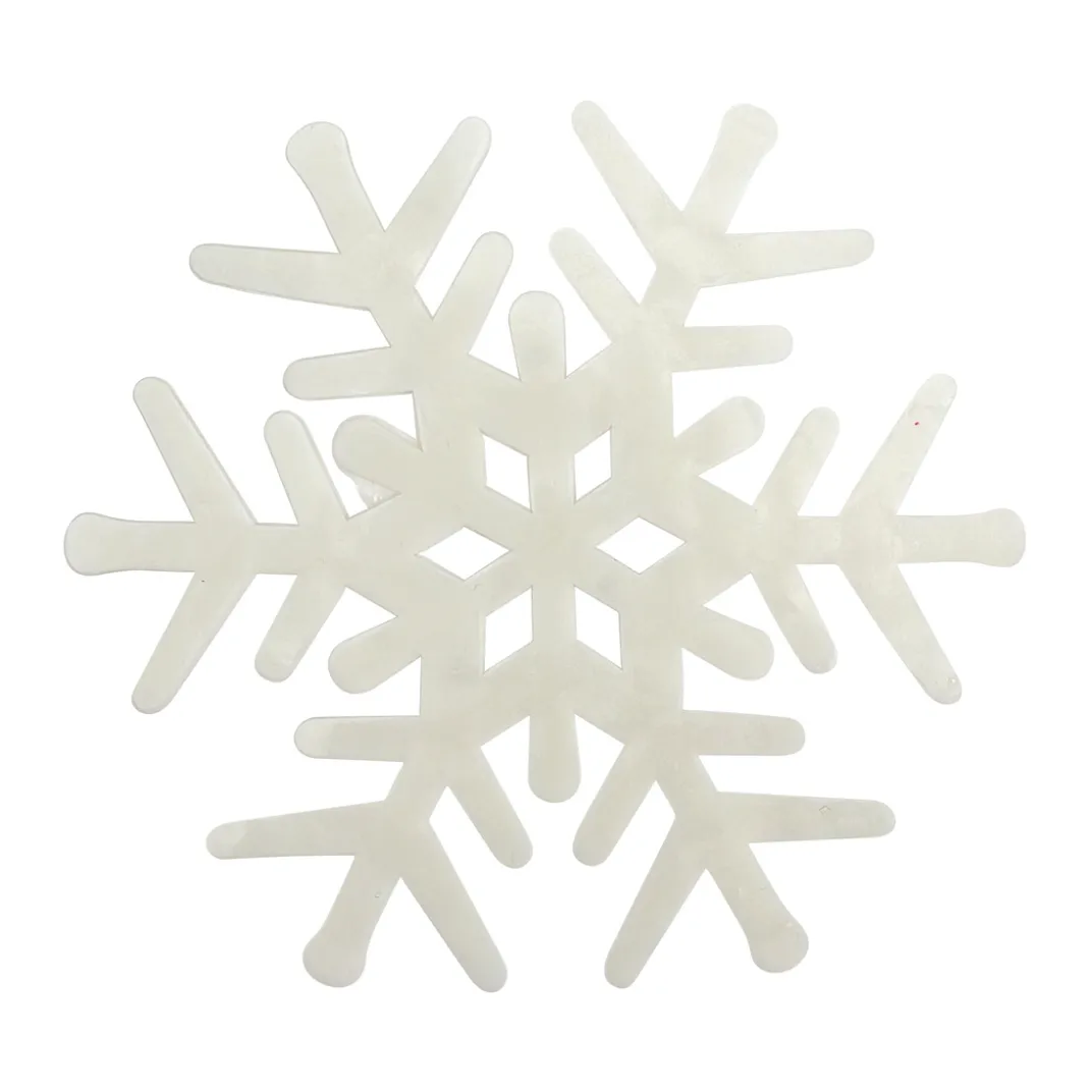 Décorations Intérieures Noël|Décorations|Tempsl Lot de 10 stickers flocons fluorescents
