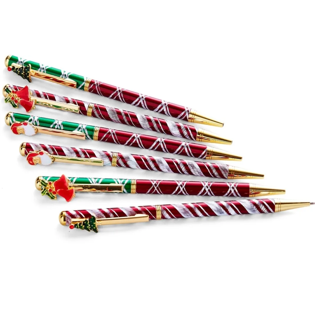 Décorations Intérieures Noël|Emballages Cadeaux|Tempsl Lot de 6 stylos Noël
