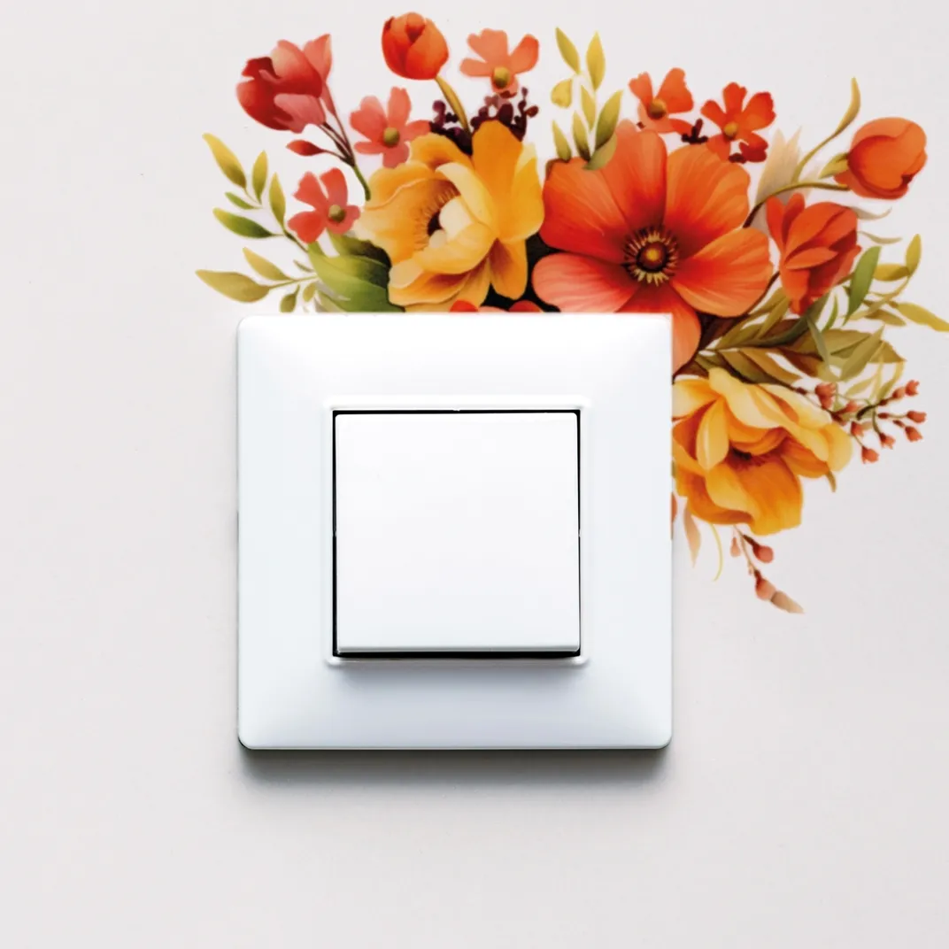 Décorations|Tempsl Lot 2 stickers fleurs interrupteur