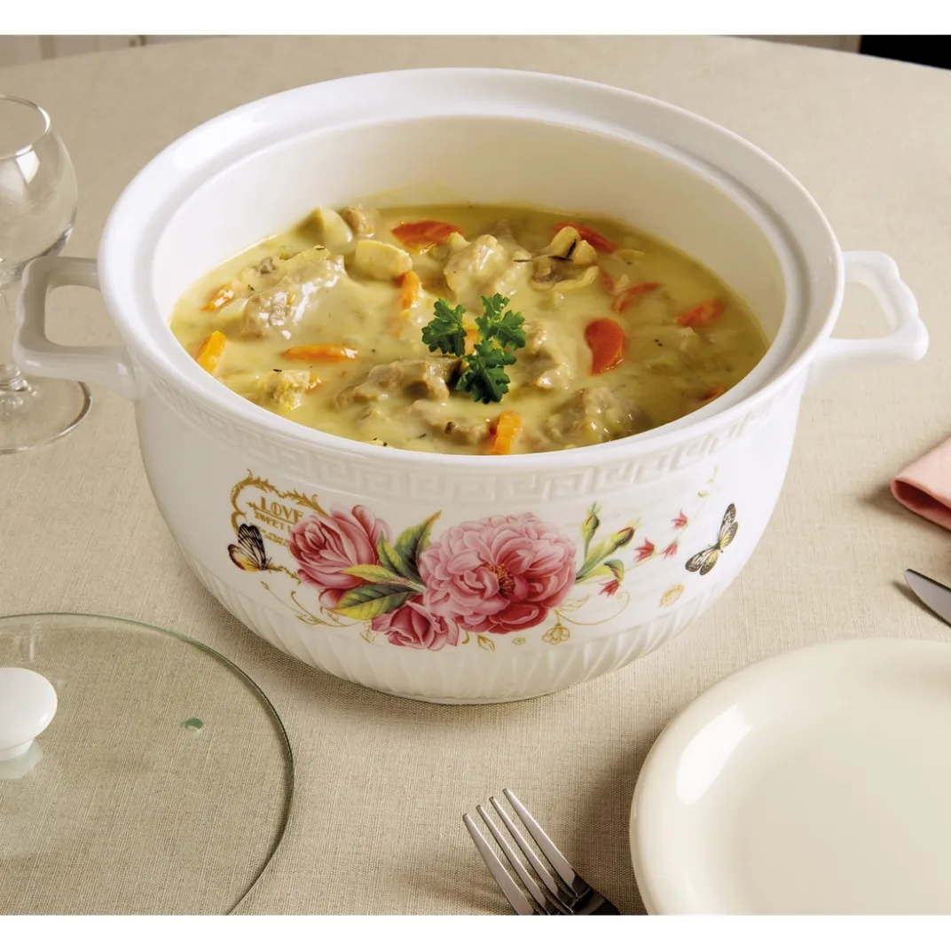 Cuisson Et Accessoires|Art De La Table|Tempsl Marmite Céramique 1,5L pour 2 Personnes