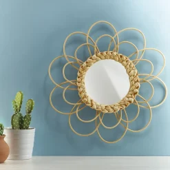 Idées Cadeaux Noël|Décorations|Tempsl Miroir rotin