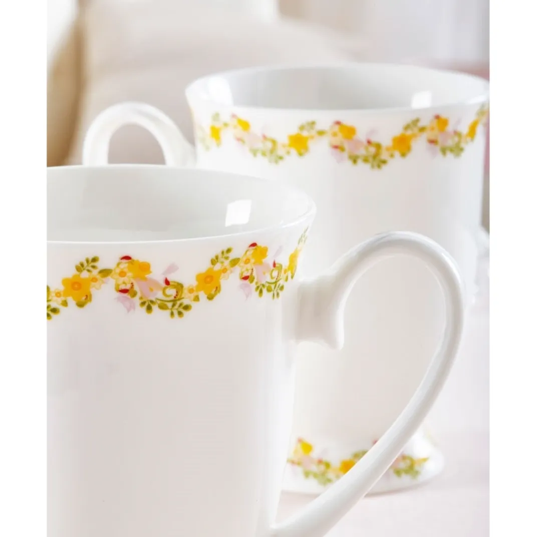 Accessoires Petit-Déjeuner|Tempsl 2 mugs fleuris