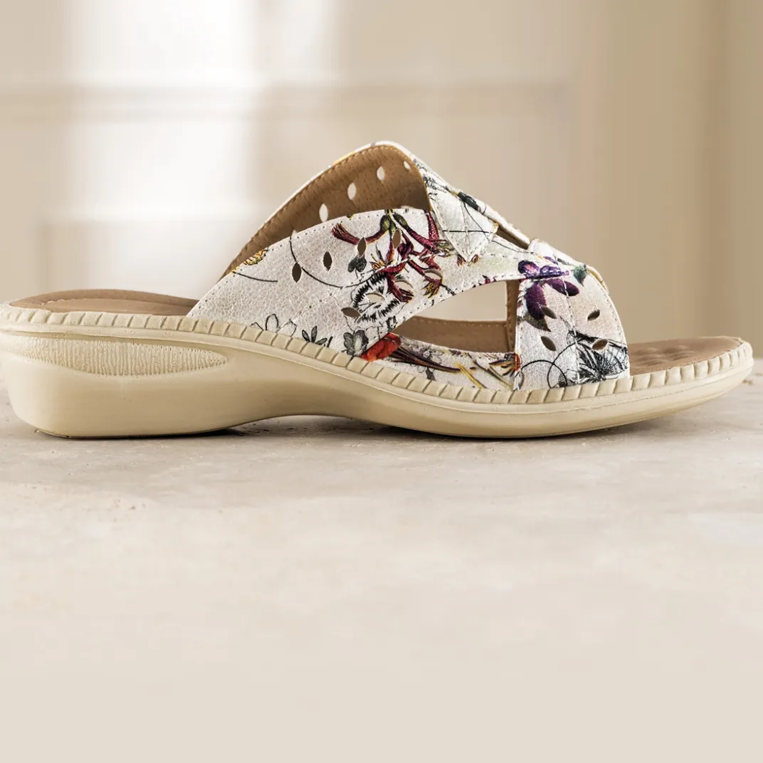 Chaussures, Chaussons Et Accessoires|Tempsl Mules croisées fleuries