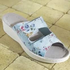 Chaussures, Chaussons Et Accessoires|Accessoires Et Outils Jardin|Tempsl Mules fleuries Blanc ou Bleu